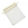 BOLSA ORGANZA BEIGE FILO FLOR 12*16