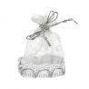 BOLSA ORGANZA PLATA BORDADA 10x7-5x4-5