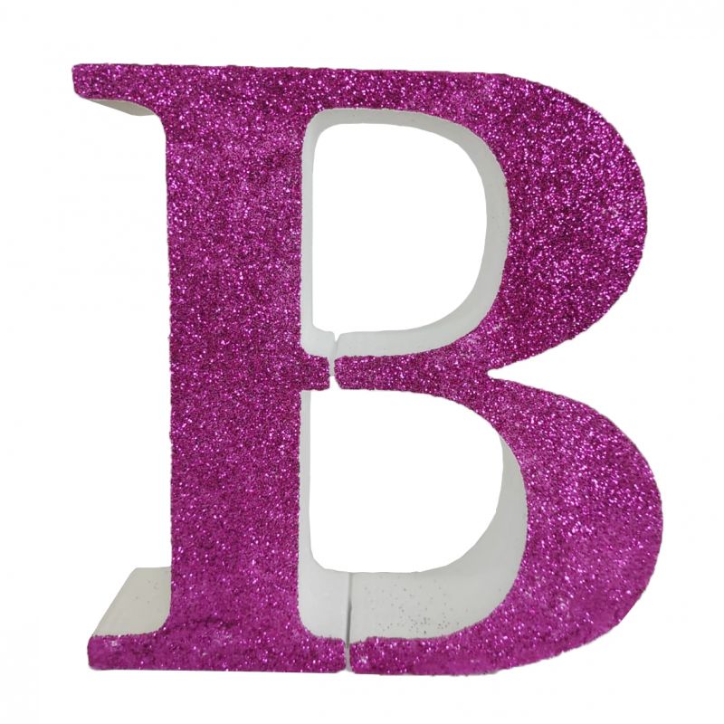 LETRA "B" DE 20 CM- EN ROSA