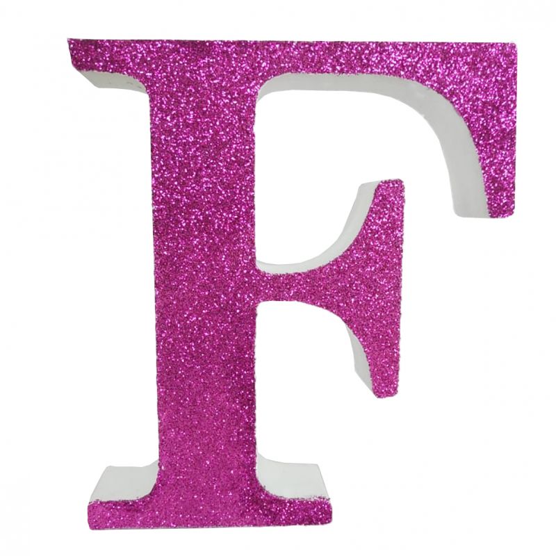 LETRA "F" DE 20 CM- EN ROSA