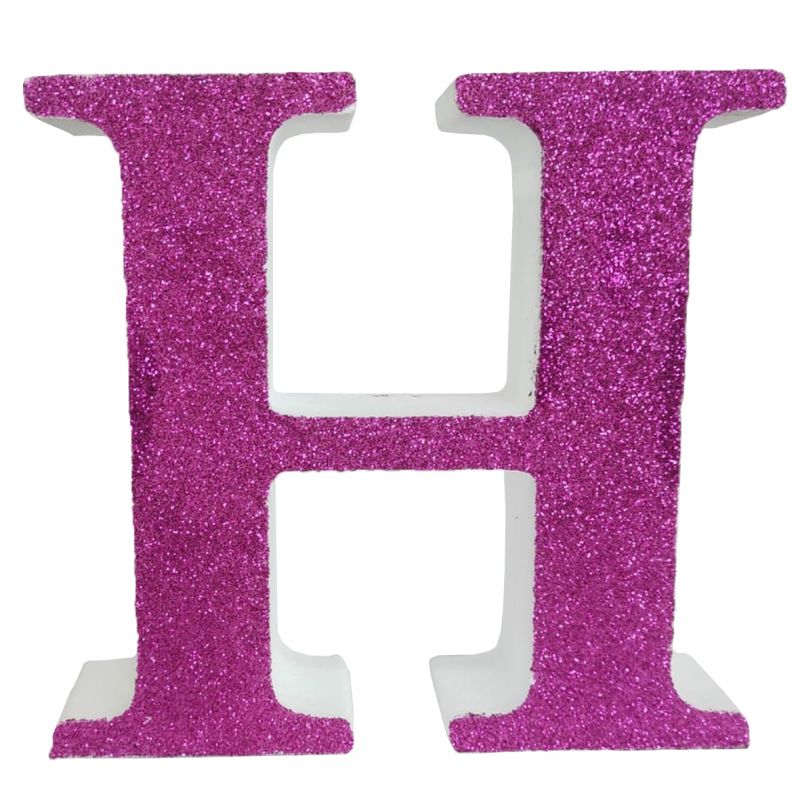 LETRA "H" DE 20 CM- EN ROSA