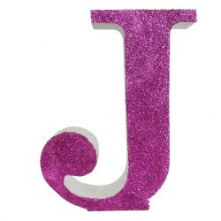 LETRA "J" DE 20 CM- EN ROSA