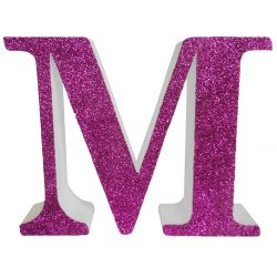 LETRA "M" DE 20 CM- EN ROSA