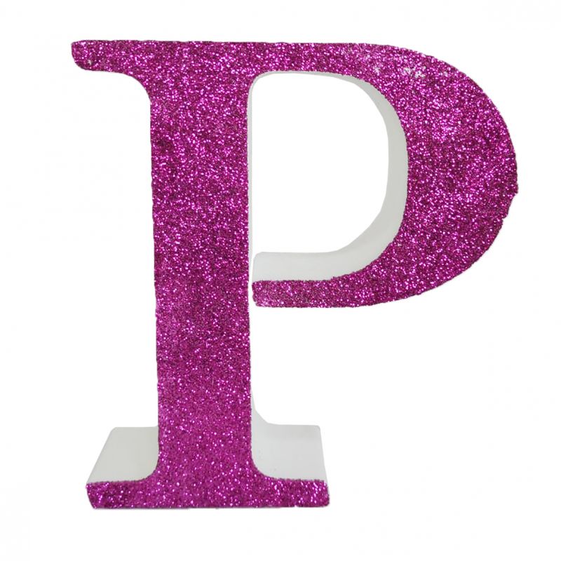 LETRA "P" DE 20 CM- EN ROSA
