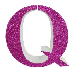 LETRA "Q" DE 20 CM- EN ROSA