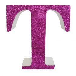 LETRA "T" DE 20 CM- EN ROSA