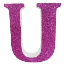 LETRA "U" DE 20 CM- EN ROSA