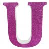 LETRA "U" DE 20 CM- EN ROSA
