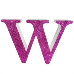 LETRA "W" DE 20 CM- EN ROSA