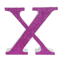LETRA "X" DE 20 CM- EN ROSA