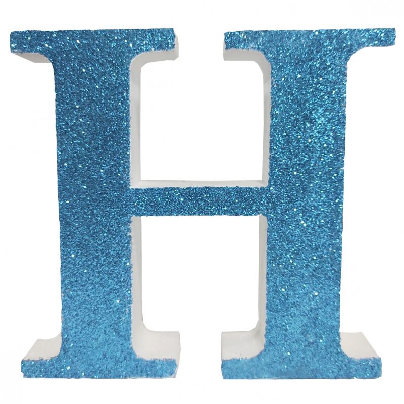 LETRA "H" DE 20 CM- EN AZUL