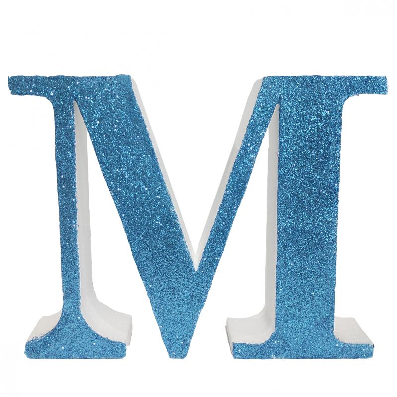 LETRA "M" DE 20 CM- EN AZUL