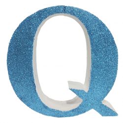 LETRA "Q" DE 20 CM- EN AZUL