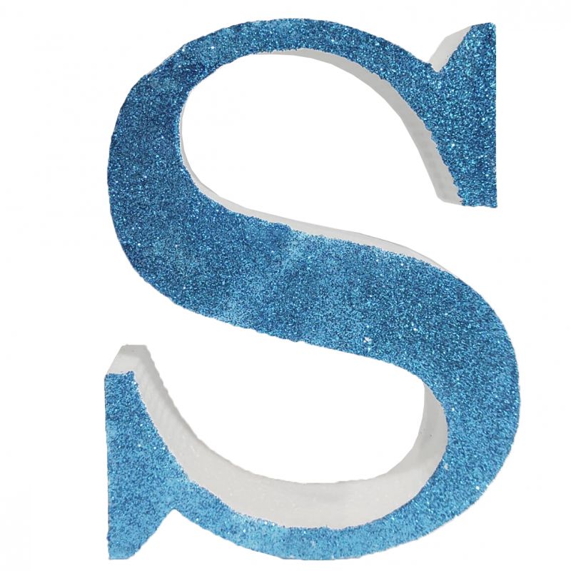 LETRA "S" DE 20 CM- EN AZUL