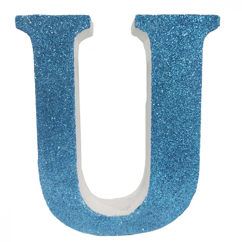 LETRA "U" DE 20 CM- EN AZUL