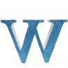 LETRA "W" DE 20 CM- EN AZUL