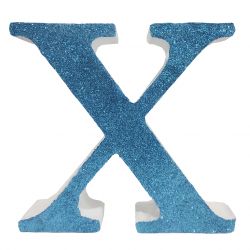 LETRA "X" DE 20 CM- EN AZUL
