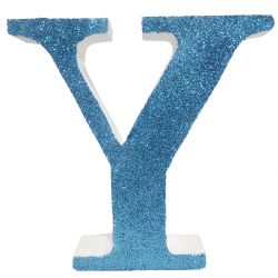 LETRA "Y" DE 20 CM- EN AZUL