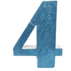 NUMERO "4" EN CORCHO AZUL