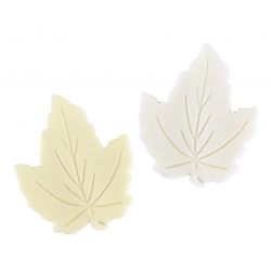 JABÓN FORMA DE HOJA BLANCO Y BEIGE