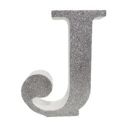 LETRA "J" DE 20 CM- EN PLATA
