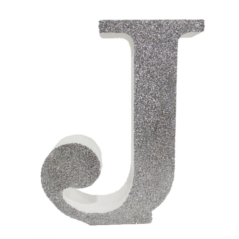 LETRA "J" DE 20 CM- EN PLATA