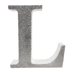 LETRA "L" DE 20 CM- EN PLATA