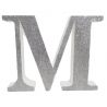 LETRA "M" DE 20 CM- EN PLATA