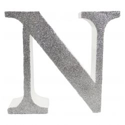 LETRA "N" DE 20 CM- EN PLATA