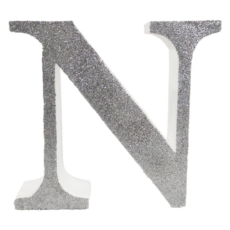 LETRA "N" DE 20 CM- EN PLATA