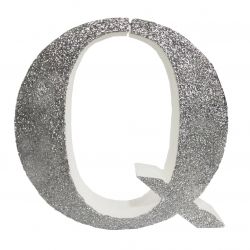 LETRA "Q" DE 20 CM- EN PLATA
