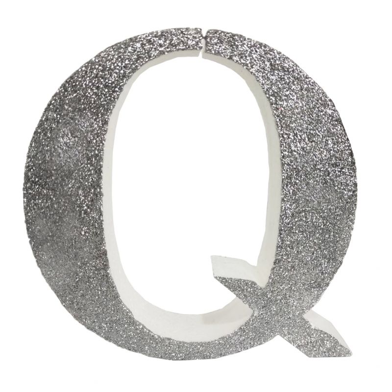 LETRA "Q" DE 20 CM- EN PLATA