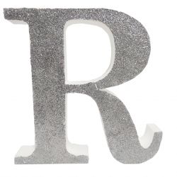 LETRA "R" DE 20 CM- EN PLATA