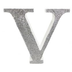 LETRA "V" DE 20 CM- EN PLATA