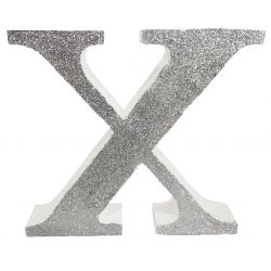 LETRA "X" DE 20 CM- EN PLATA