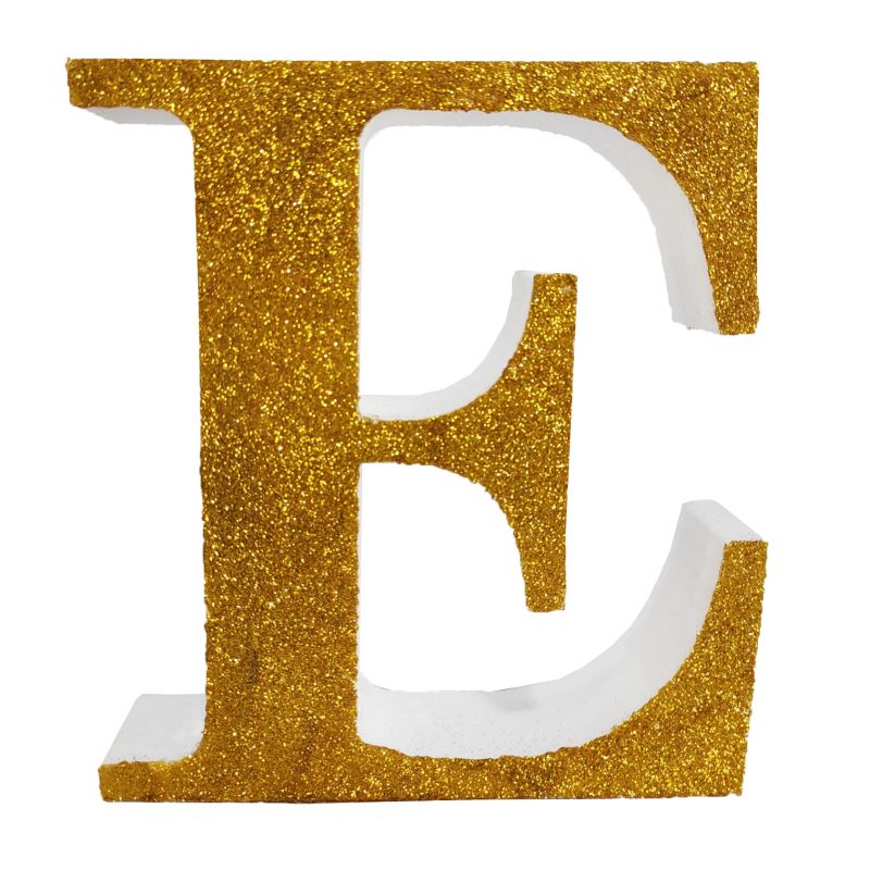 LETRA "E" DE 20 CM- EN ORO