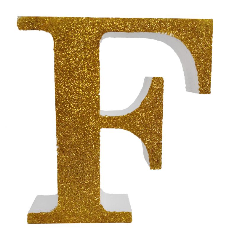 LETRA "F" DE 20 CM- EN ORO