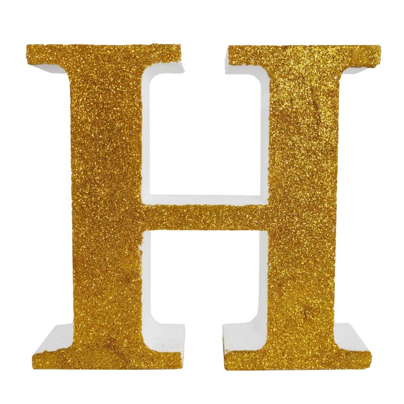 LETRA "H" DE 20 CM- EN ORO