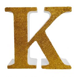 LETRA "K" DE 20 CM- EN ORO