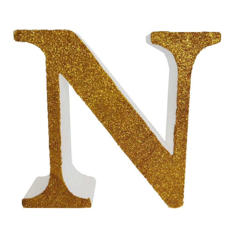 LETRA "N" DE 20 CM- EN ORO