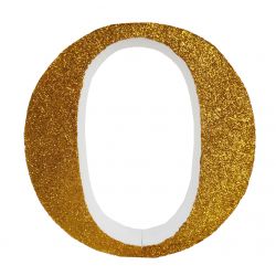 LETRA "O" DE 20 CM- EN ORO