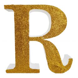 LETRA "R" DE 20 CM- EN ORO