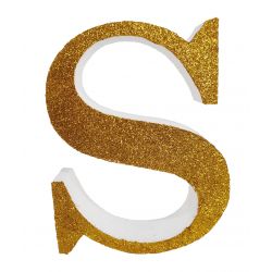 LETRA "S" DE 20 CM- EN ORO