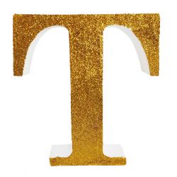 LETRA "T" DE 20 CM- EN ORO