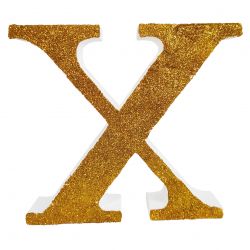 LETRA "X" DE 20 CM- EN ORO