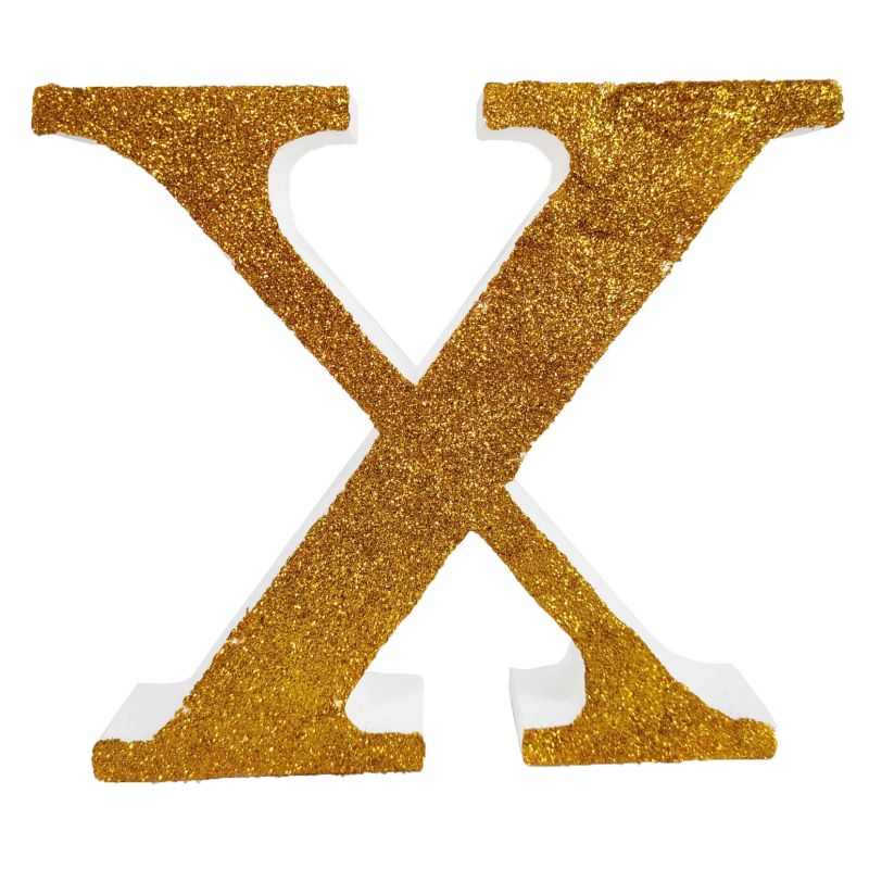 LETRA "X" DE 20 CM- EN ORO