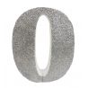 NUMERO "0" EN CORCHO PLATA