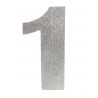 NUMERO "1" EN CORCHO PLATA