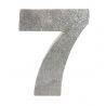 NUMERO "7" EN CORCHO PLATA