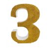 NUMERO "3" EN CORCHO ORO